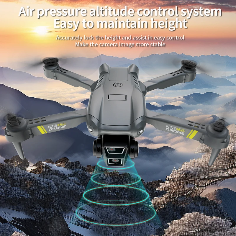 K13Max Drone 8k Dual HD Camera WIFI Obstacle Avoidance Aerial Photography Profesional Optical flow Foldable Mini Quadcopter Toys