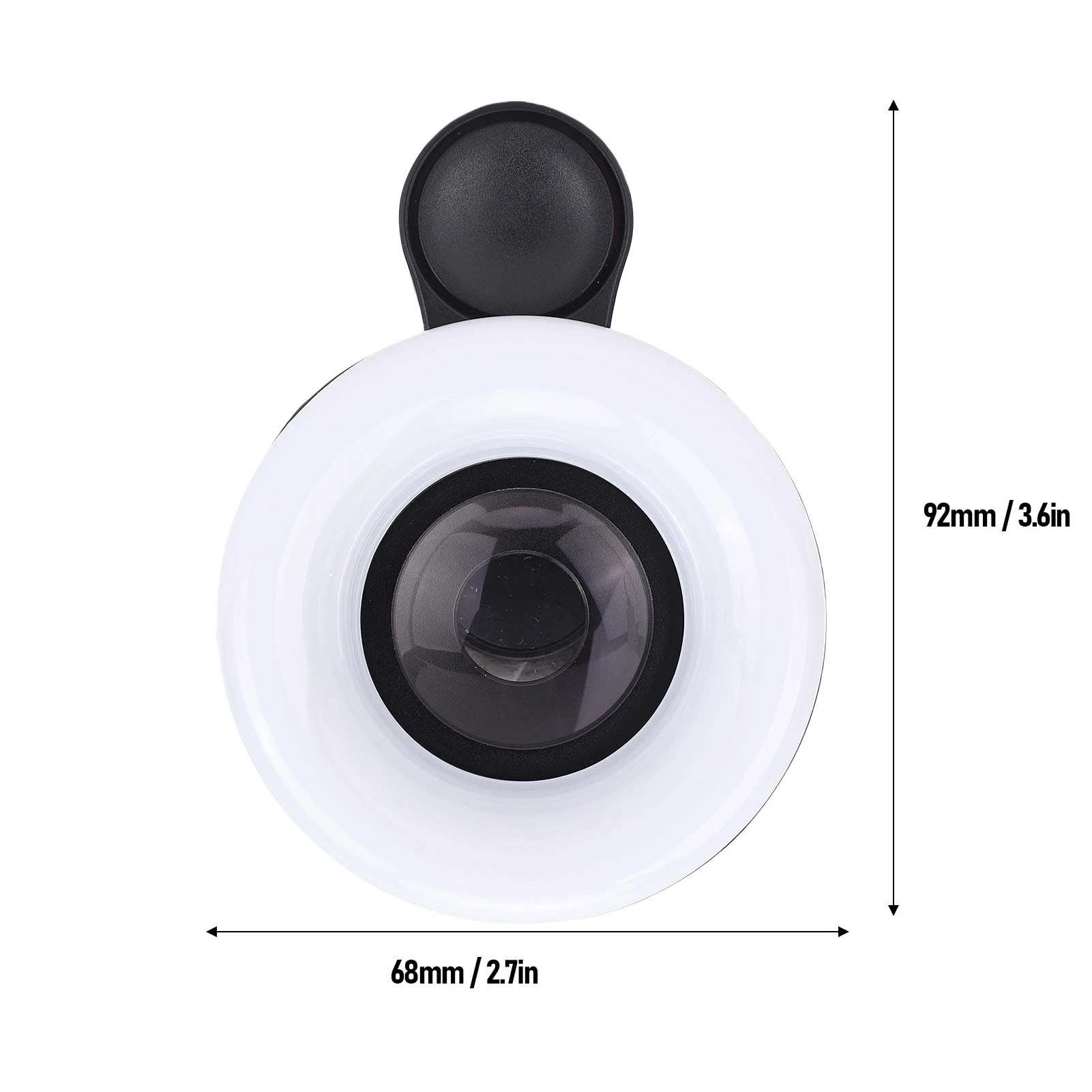 Macro Photography Lens Phone Macro Lens with LED Fill Light 15X High Definition Lens for Eyelashes Jewelry Detail Photography