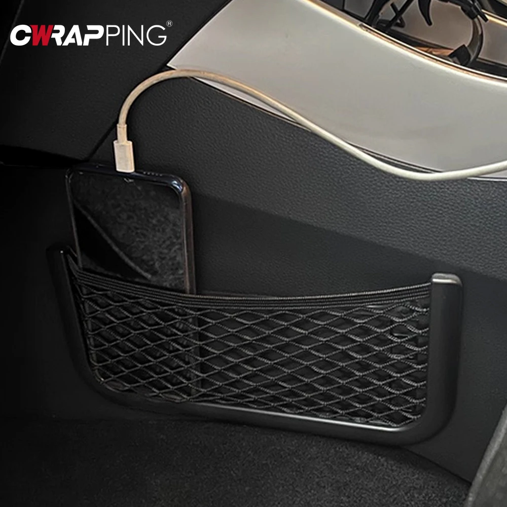 Car Organizer Mesh Storage Bag Net Pocket Mobile Phone Holder Multi Function Car Storage Net for RV Truck SUV Car Accessories image 2