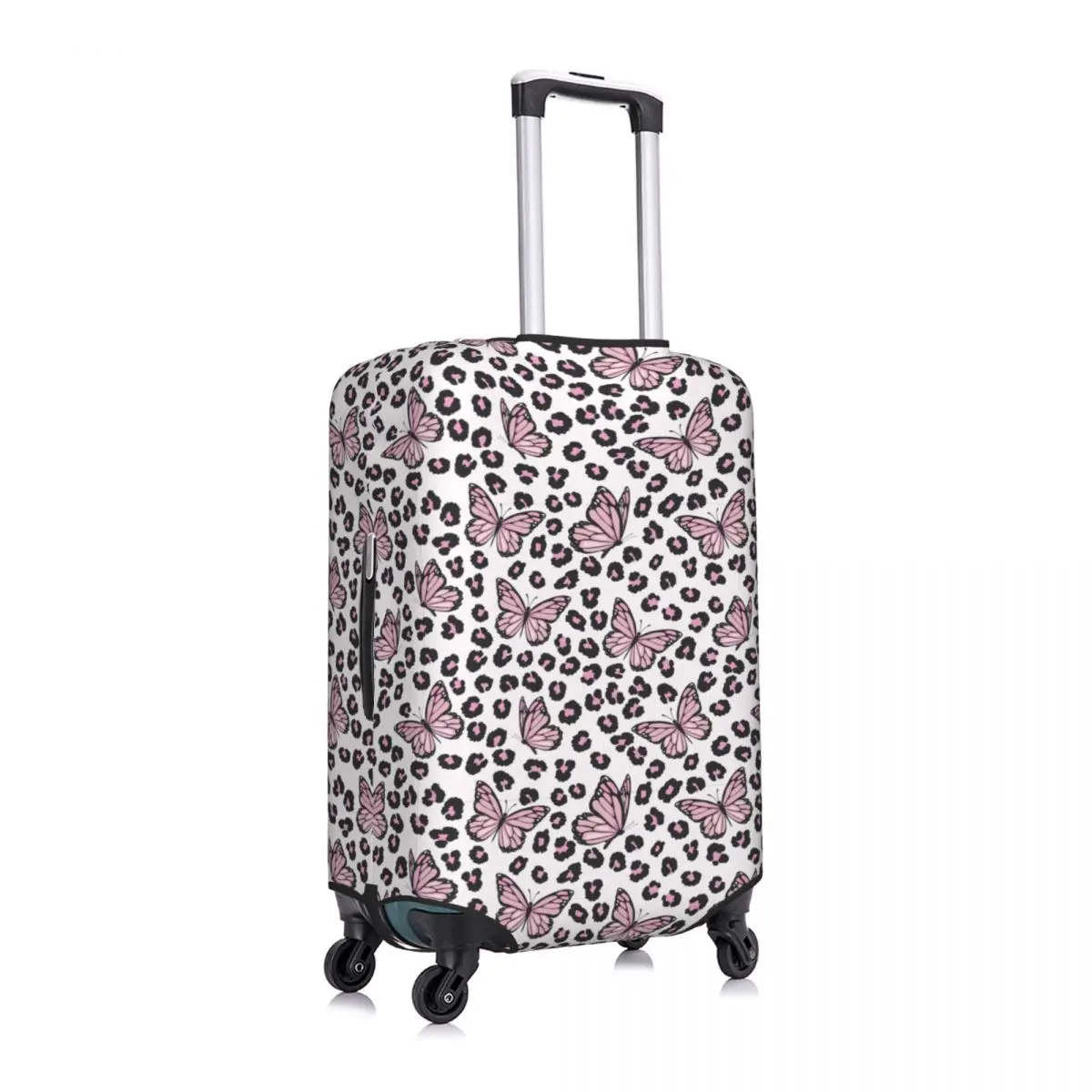 Borboleta selvagem Leopardo Padrão Bagagem Capa, Engraçado Viagem Mala Capa Protetora, Capa Mala Personalizada, 18-32"