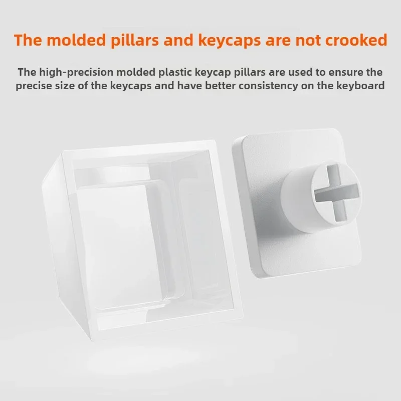 Keramik-Tastenkappen-Set, 4/101/123 Tasten, glatte Oberfläche, robuste HiFi-Klangqualität, hochelastische mechanische Tastatur, CHRY Cross Axis