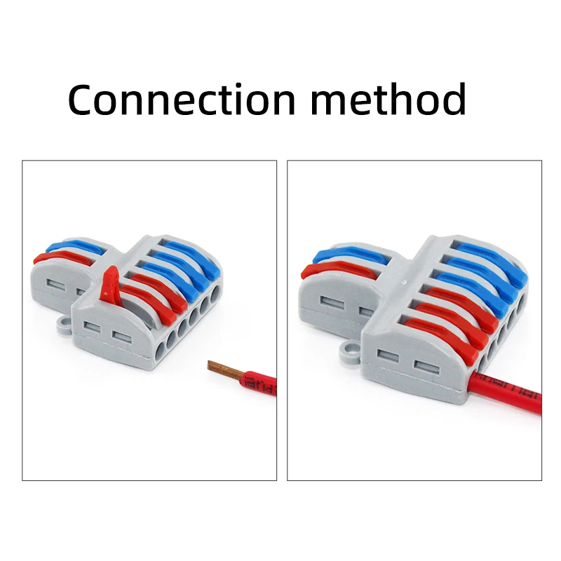 1PCS Fast Electrical Wires Connectors Universal Compact Splitter Lamp Wiring Cable Connector Push-in Conductor Terminal Block