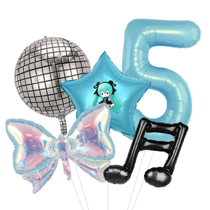 Hatsune Miku MEIKO KAITO Themed Balloon Bouquet Foil Mylar for Vocaloid Family Birthday Party Cake Table Decor - view 5