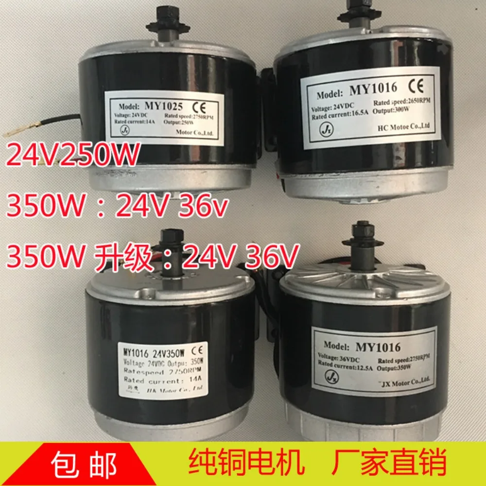 MY1025 24V250W350W36V High Speed Dolphin Brushed Electric Vehicle Motor/Motor 1016 DC