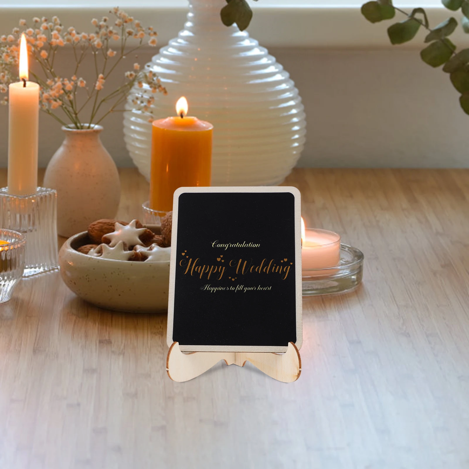 

20 Pcs Wooden Chalkboard Signs Home Message Board Sign Office Hotel Food Labels Plant Memo Blackboards St