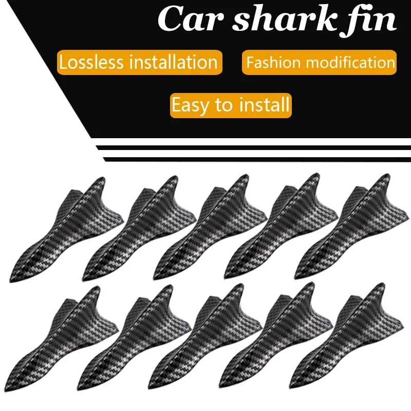 

Universal Shark Fin Diffuser Vortex Generator Car Wing Roof Spoiler Bumper Shark Fin Carbon Fiber Tail For Car Roof