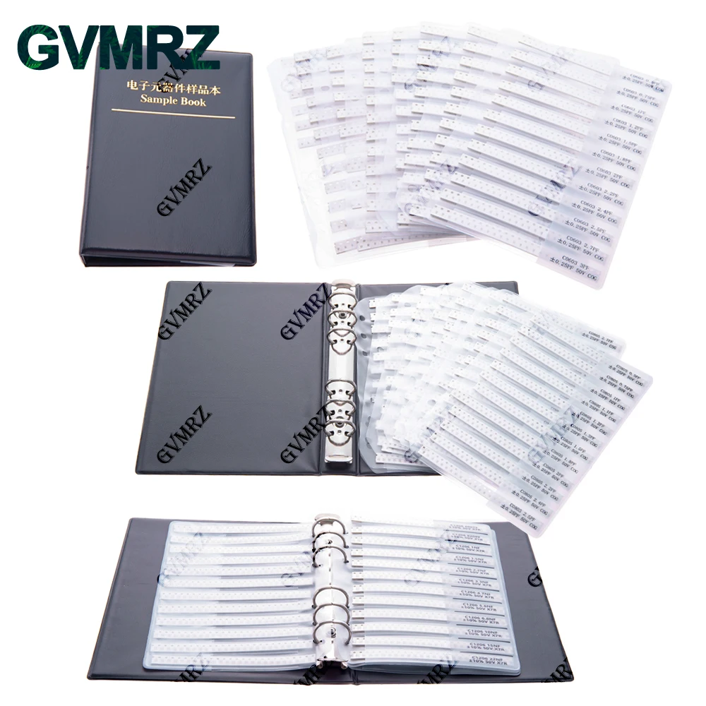 Capacitors Kit SMD Capacitor Sample Book 0201 0402 0603 0805 1206 Assortment Pack DIY