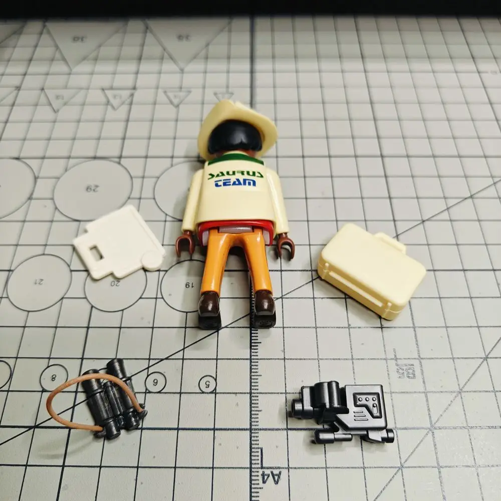 Playmobil boneca fora de impressão dinossauro equipe de expedição científica cientista masculino bolsa nova de segunda mão