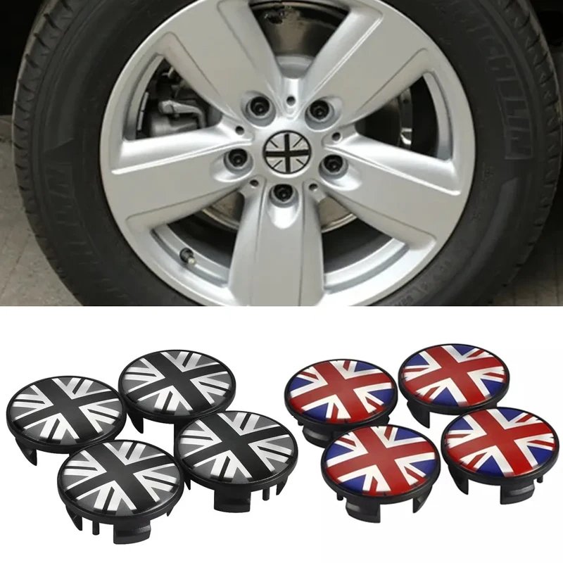 4Pcs/Set 54mm Car Wheel Center Hub Cap Rim Covers For Mini JCW S One Countryman R50 R55 R56 R57 R58 Auto Accessories