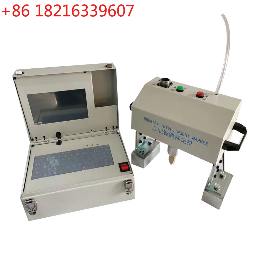 YAO 150x40mm Portable Dot Peen Marking Machine Pneumatic Lettering Engraver Metal Parts Nameplate Cylinder Number Frame 220V/110