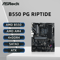 ASRock B550 PG RIPTIDE Motherboard Support Ryzen 5 3600 5600 5700X3D 5800X3DCPU 4xDDR4 4933MHz 128GB HDMI M.2 ATX AM4 Mainboad