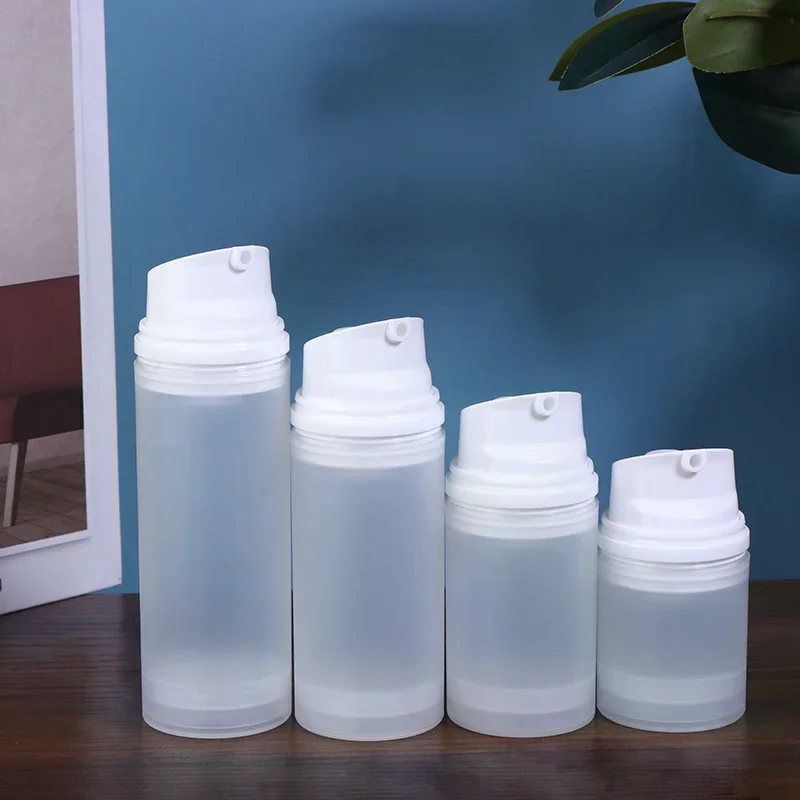 30-150ml 프로스트 처리된 여행용 펌프 병 디스펜서 빈 로션 병 리필 가능한 진공 화장품 용기 프레스 타입 여성용 메이크업
