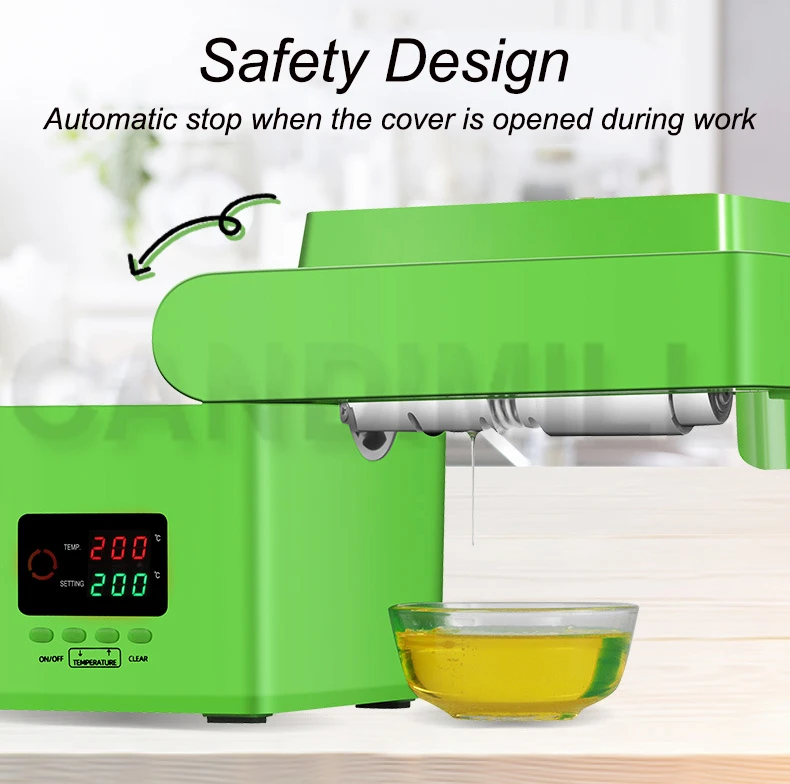 220V/110V Foldable Intelligent Household Multifunctional Oil Press Machine Peanut Soybeans Oil Extractor Presser