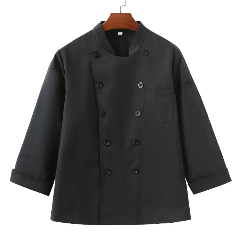 Vêtements de travail de chef à manches longues pour hommes, vêtements de cuisson, hôtel, restaurant