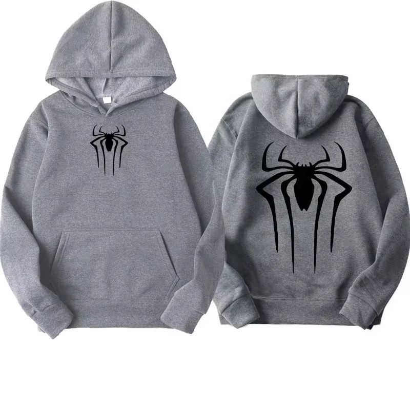 Herren Pullover Hoodie mit Spinnen-Print Kapuzenpullover Lässiger Sport Langarm-Oberteil Herbst Winter Mode Streetwear Oberbekleidung – Detail 8