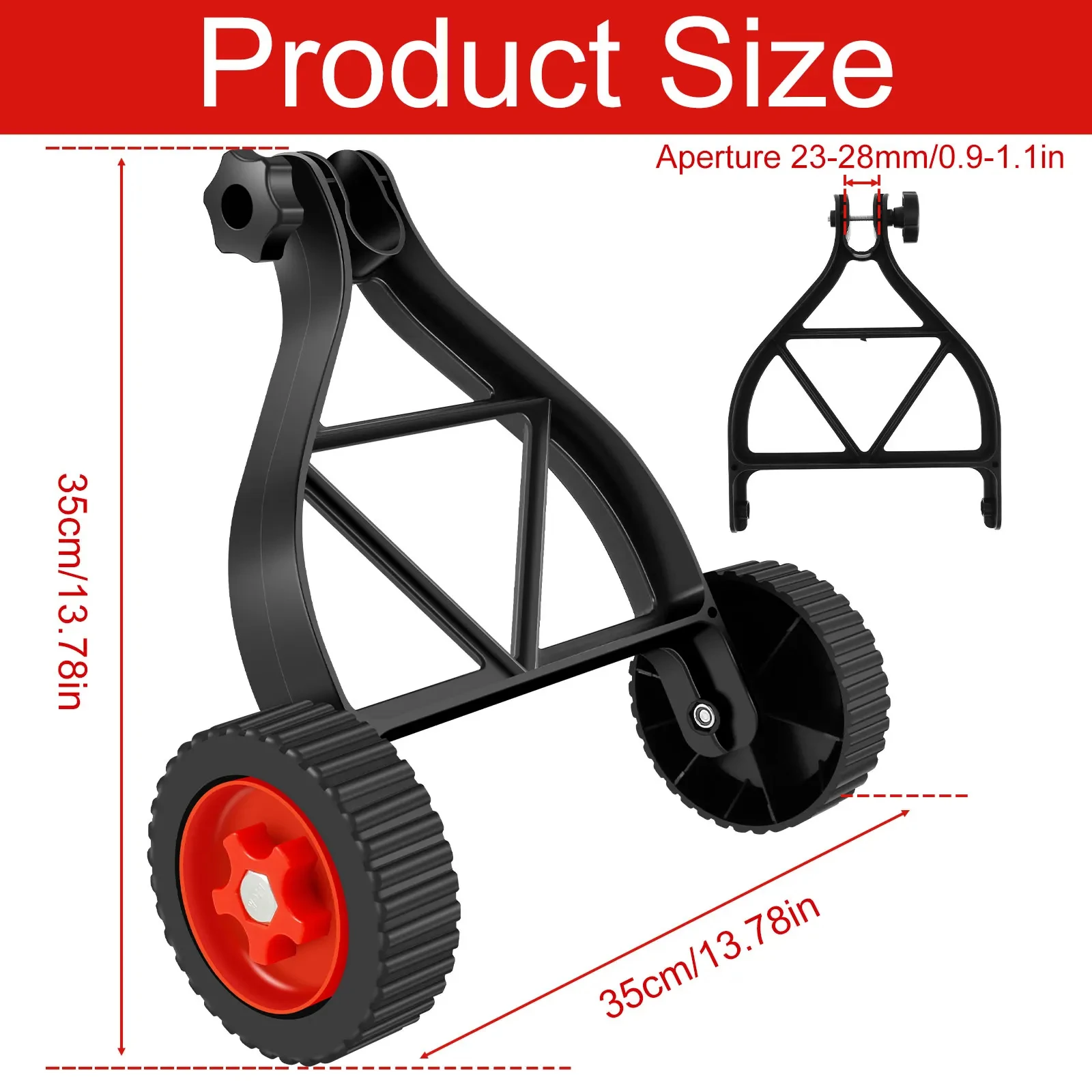 Lawn Mower Support Wheel Universal Adjustable Grass Gasoline Trimmer Attachment Garden Portable Side Hanging Electric Maintenanc