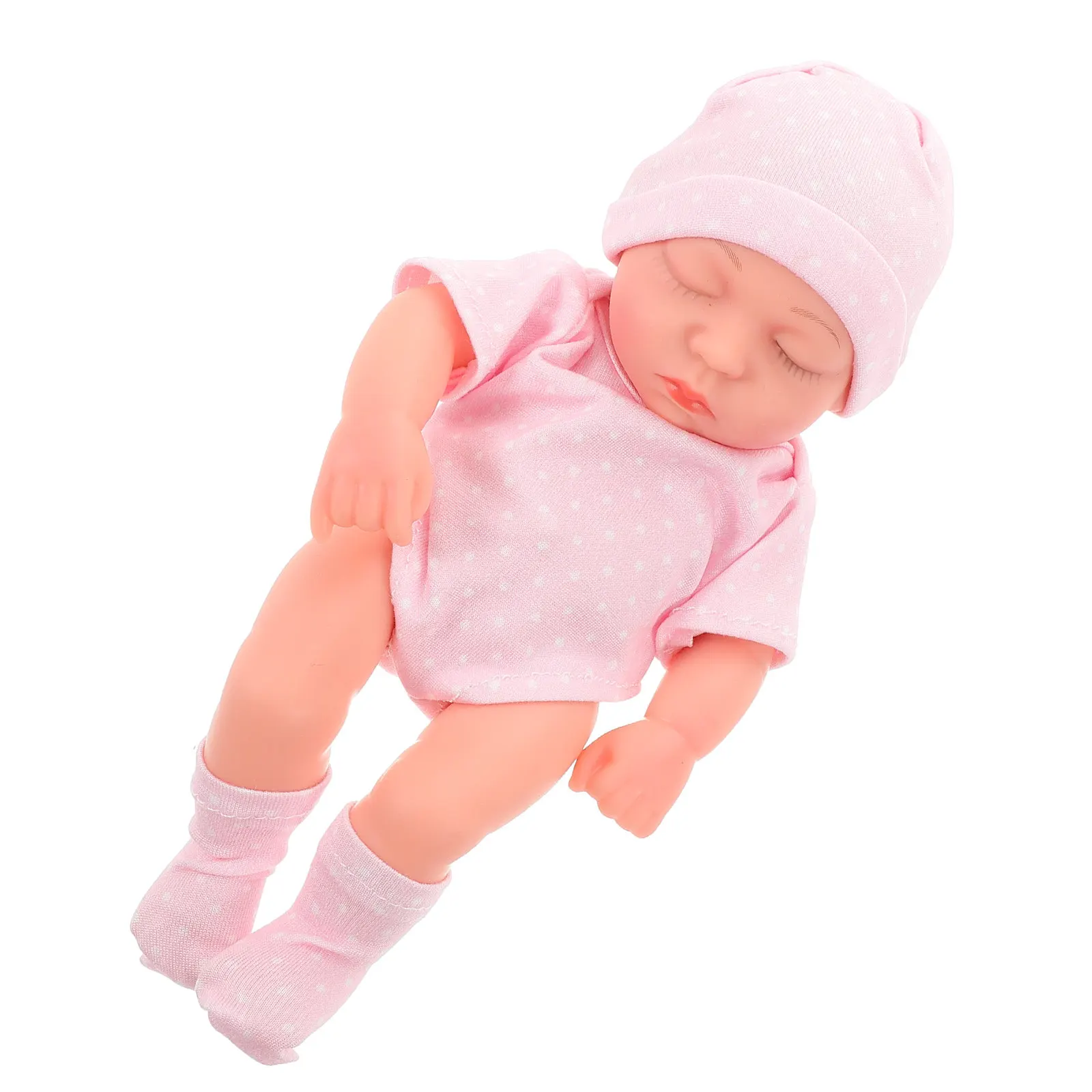 

Small Realistic Lifelike Newborn Baby Soft Vinyl Plaything Vivid Baby for Imaginative Role Playing Comforting Companion
