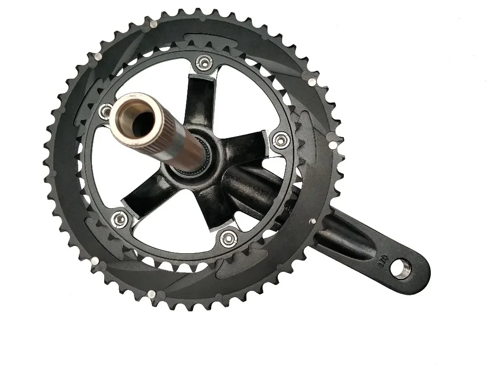 High Strength Road Bike/bicycle 110 BCD Aluminum Alloy Hollow Bicycle Parts 34/50t 170mm Road Bike Crankset With Bb