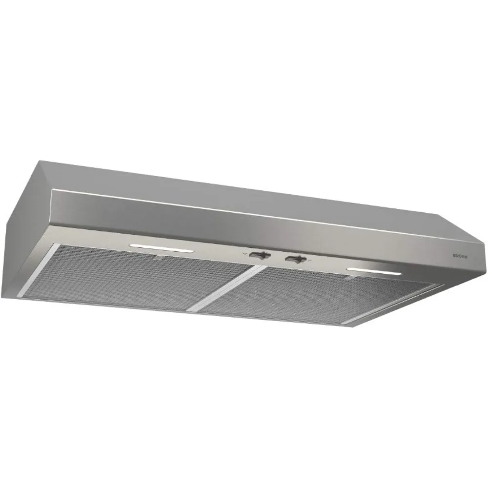 

30-inch, Under-Cabinet ,4-Way Convertible Range Hood with 2-Speed Exhaust Fan and Light, 300 Max Blower CFM, Stainless Steel