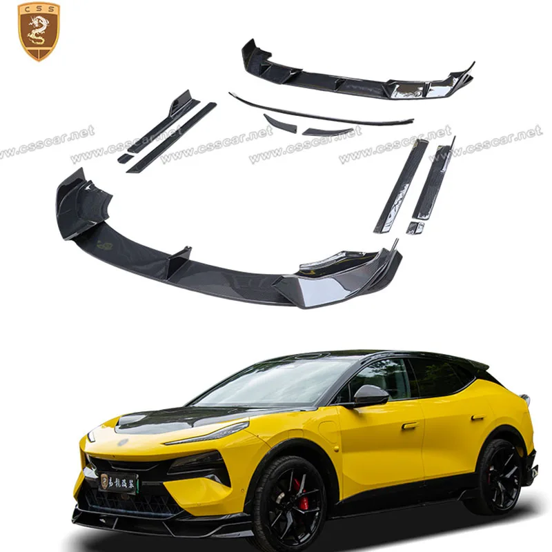 For Lotus Eletre Upgrade RZ Style Modification Accessory Car Front Lip Side Skirts Rear Bumper Lip Protector Diffuser Body Kit