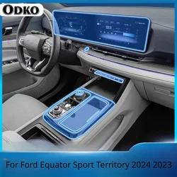 For Ford Equator Sport Territory 2024 2023 Car interior Accessories film transparent TPU Gear Panel Center Console Anti-scratch