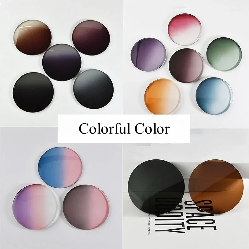 

KIZN Aspherical 1.56/1.61/1.67 Prescription Sunglasses Full Gradient CR39 Resin HD Tinted Non-polarized Driving Lens 1 Pair