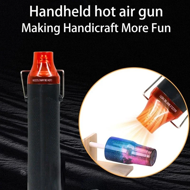 DT16 Mini Heat Gun 300W 110V Hot Air Gun for DIY Crafts, Shrink Wrap, Soldering, with Supporting for Seat, Variable Temperature