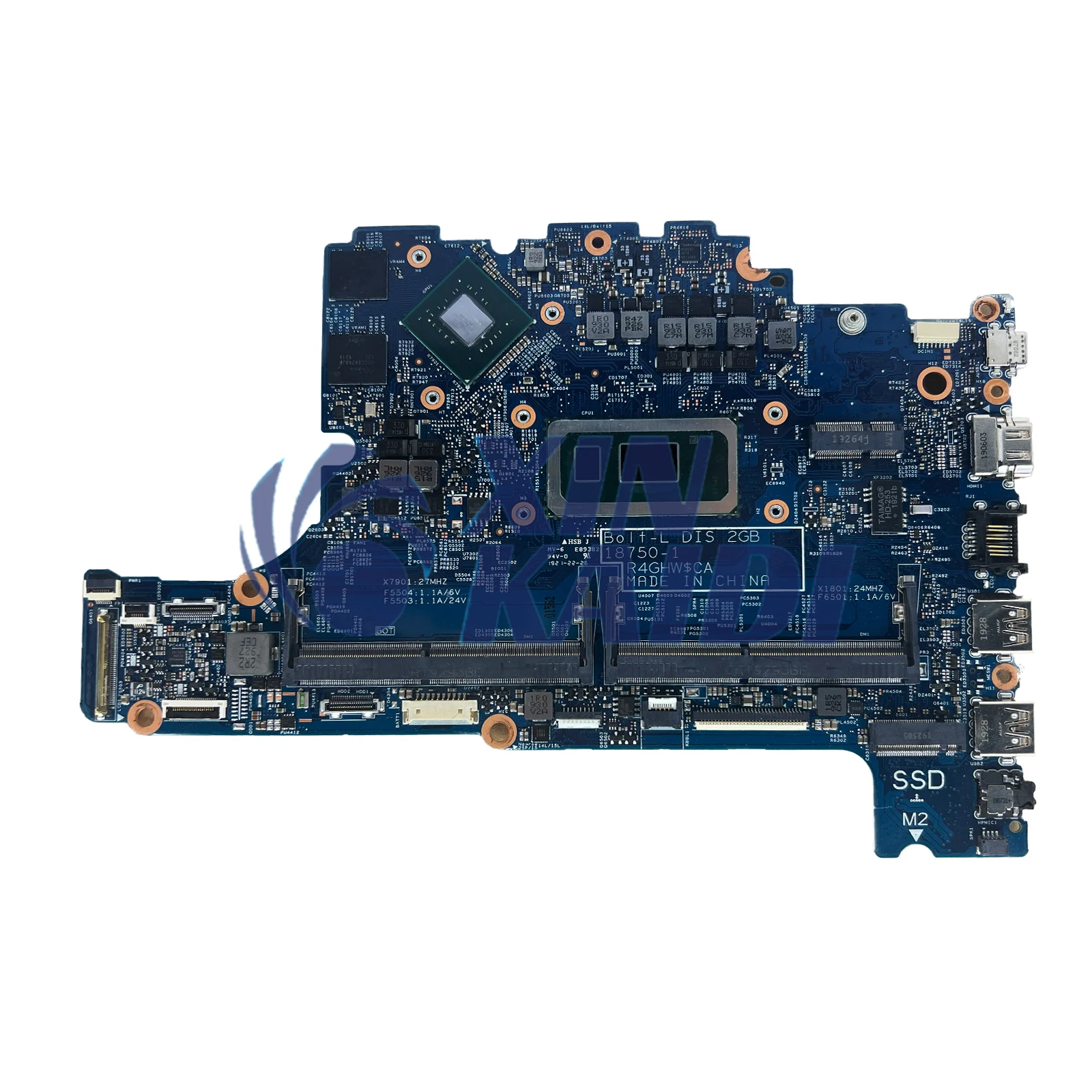 Notebook Mainboard For Dell Latitude 3400 3500 0KVN26 04MCDM 18750-1 Laptop Motherboard With I5-8265U I7-8565U CPU 940MX 2G