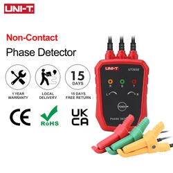 UNI-T Non-Contact Three Phase Detector UT262E Rotation Tester Phase Sequencer Breaker Finder 70V-1000V AC LED Buzzer Indication