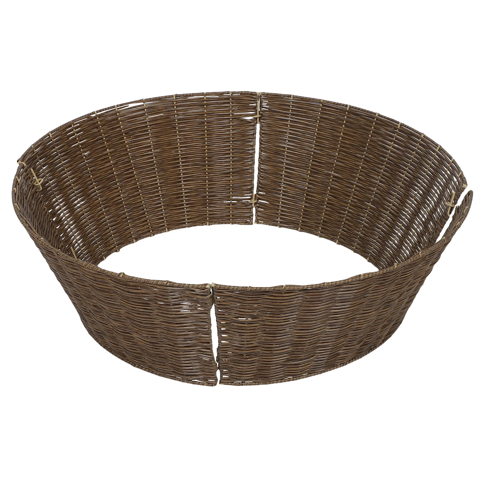 

Christmas Tree Accessories Decorative Skirt Basket Base Ring Farmhouse Collar Brown