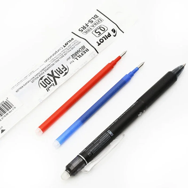 12 Pilot Frixion Erasable Refills 0.5/0.7mm BLS-FR7/BLS-FR5 for Gel Pens LFBK-23F/23EF/20EF Smooth Writing Quick Dry Stationery