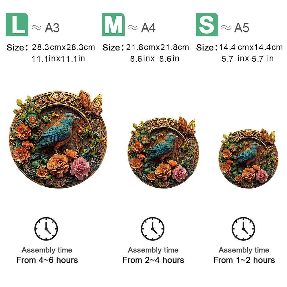 أحجية الصور المقطوعة الخشبية، صندوق هدايا على شكل طائر ملون، هدية رائعة، أحجية الصور المقطوعة على شكل حيوان غير منتظمة، هدية فريدة من نوعها لكبار السن
