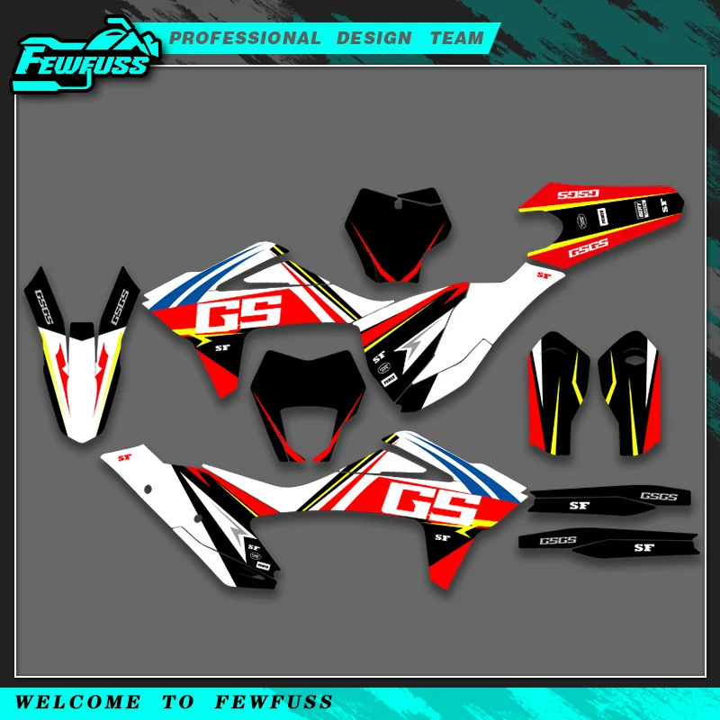 

Fewfuss Motorcycle Graphics Decals Stickers For GASGAS GAS GAS MC EX EC 125 250 300 350 450 2021 2022 2023 Background Custom