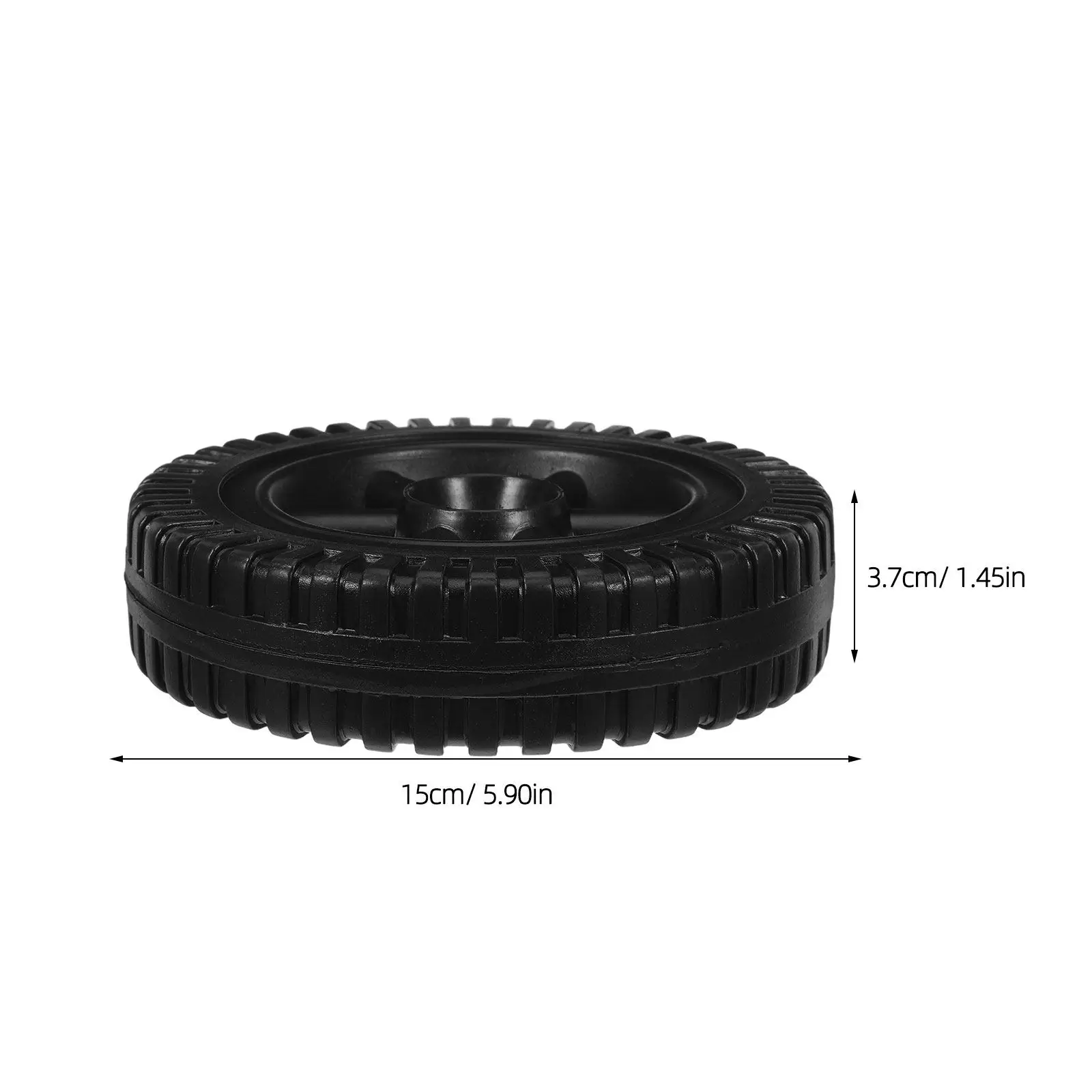 6Pcs Lightweight Hollow Blow Molded Grill Wheels 6In Replacement Plastic Bbq Cart Tires Lawn Mower Hand Truck Wheels