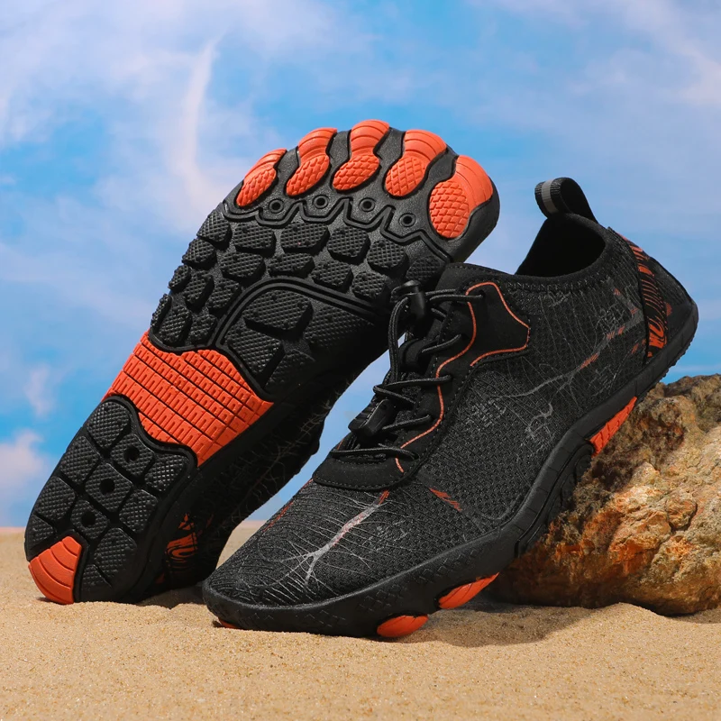 Men Women Water Shoes Non-Slip Five Finger Shoes Outdoor Wading Swimming Barefoot Sandals Aqua Shoes Quick-drying Sneakers