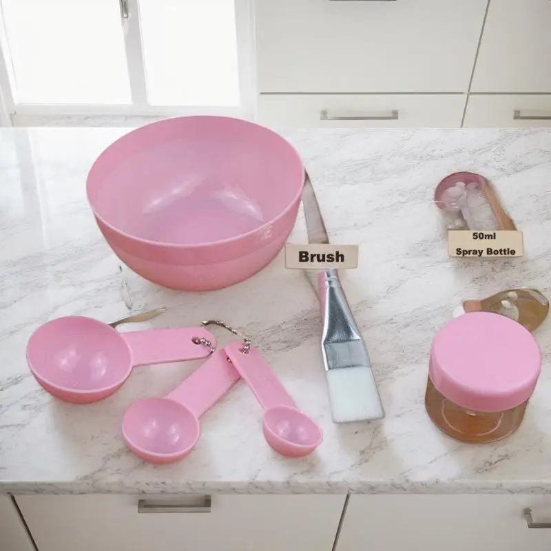 8 ชิ้น/เซ็ตแปรงหน้าหน้ากากชามช้อนชุดแปรงหน้ากากบาร์ DIY เครื่องมือความงามผสมเครื่องมือ Skin Care อุปกรณ์แต่งหน้าผู้หญิง Skin Care