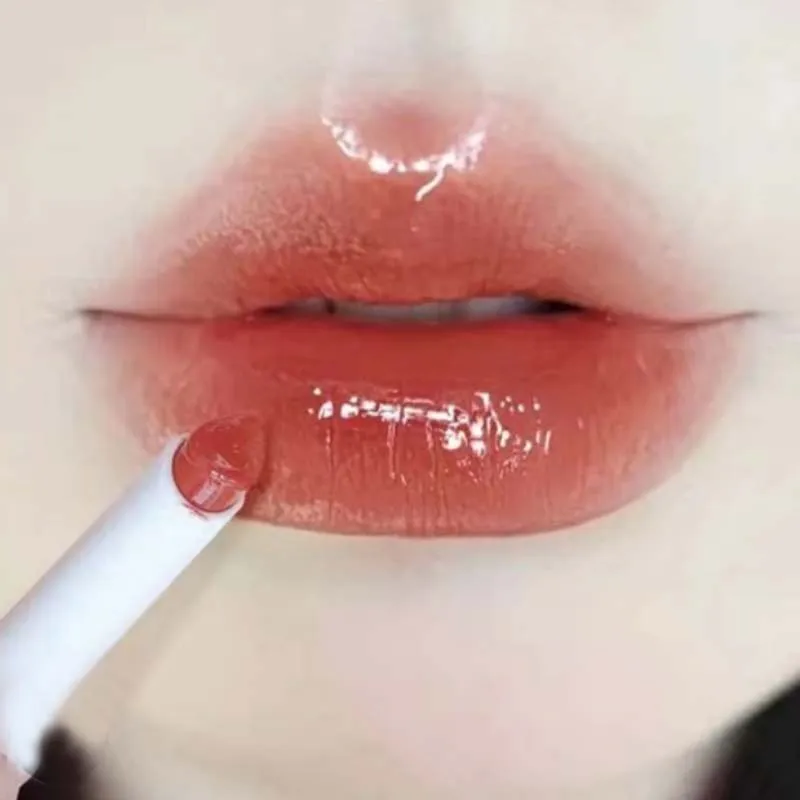 6 Colors Thin Tube Jelly Lipstick Pen Waterproof Mirror Watergloss Lip Glaze Moisturizing Sexy Long-lasting Lip Makeup Cosmetic