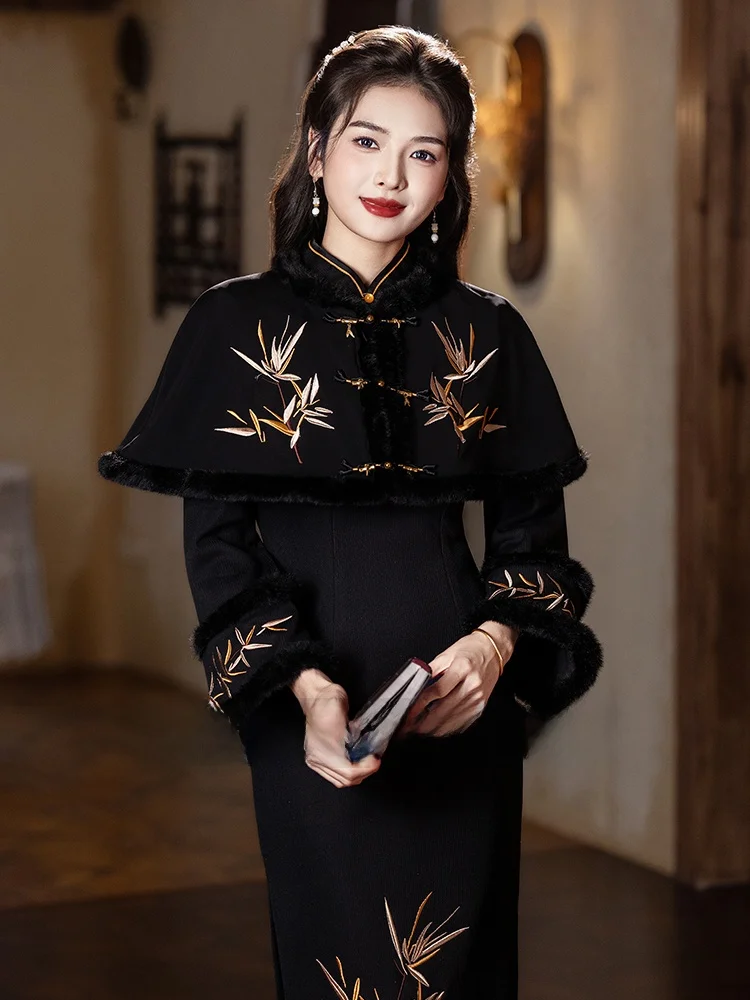 ele-long-sve-fce-lined-young-sle-improved-set-dr-women's-new-chinese-sle-flag-robe-vintage-feel-mid-length