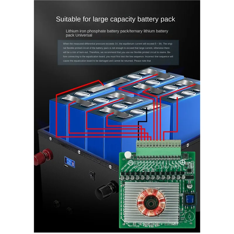 8A Active Equalizer Balancer 3S 4S 6S 7S 8S 12S 14S 15S 16S 17S 18S 19S 20S 24S BMS Lifepo4/Li-Ion 5A Capacitor(5A 13S)