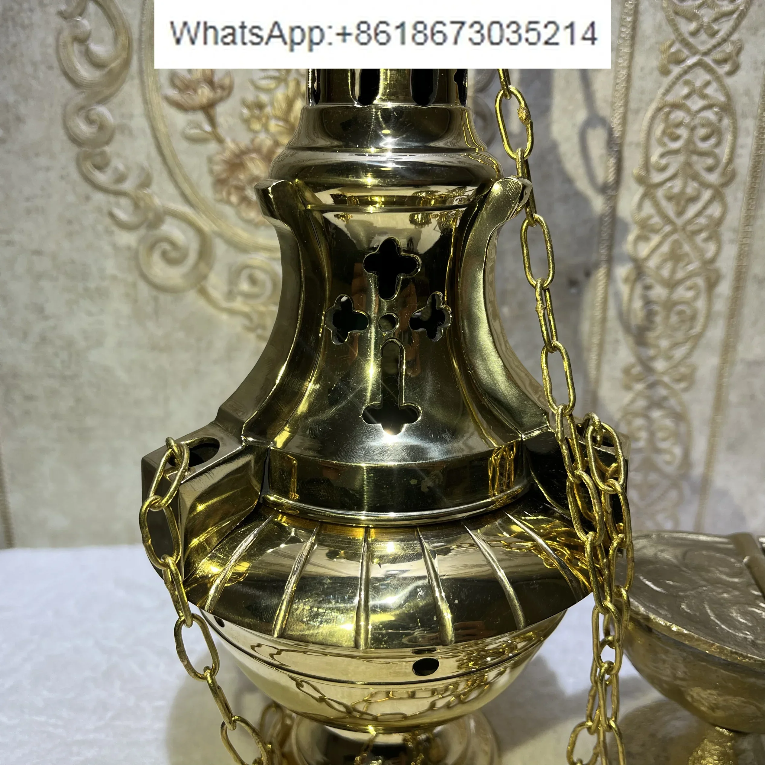 Pure copper high-grade boutique ultra-thick enhanced version church lifting furnace hanging furnace sending incense boat