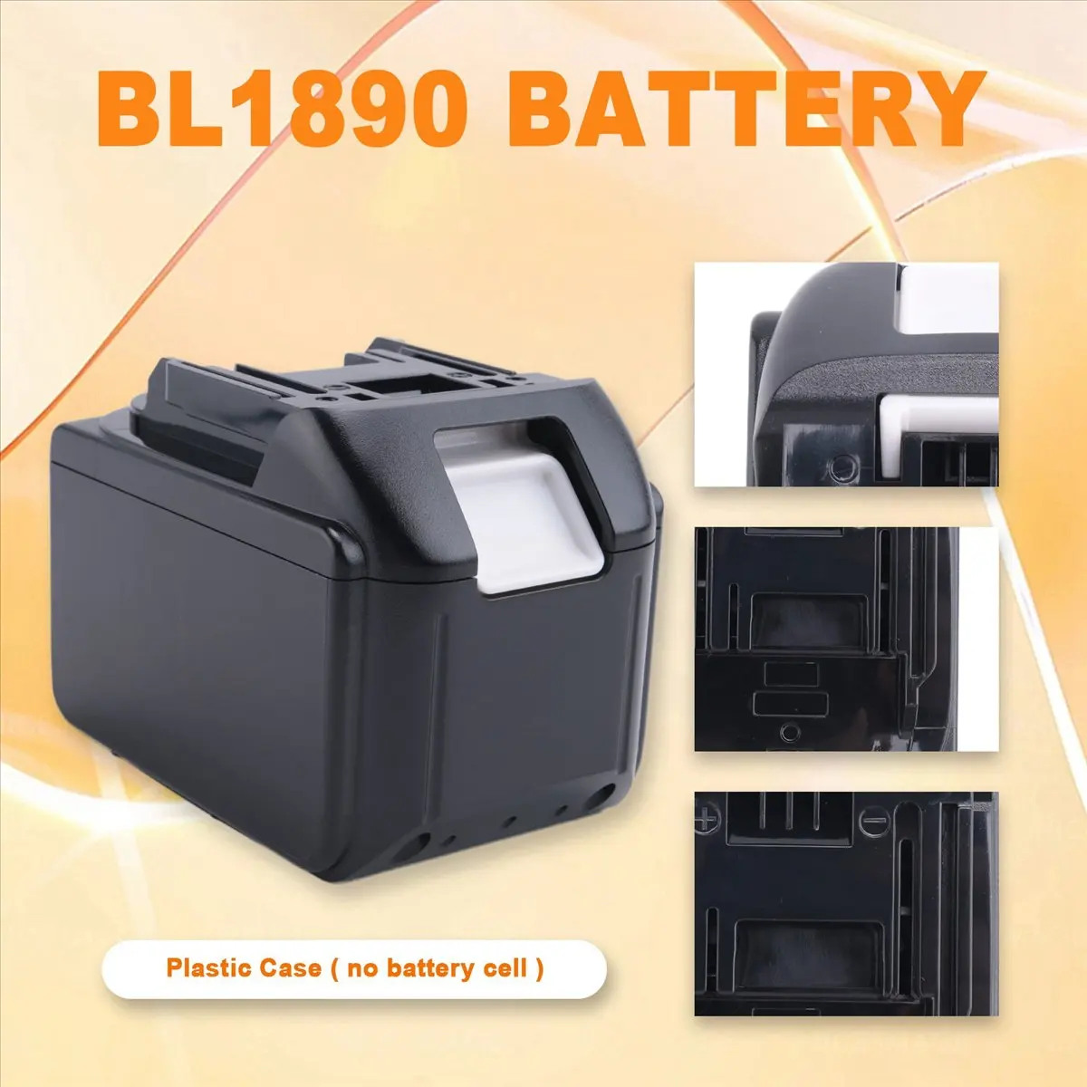 

(PQWN) Корпус для аккумулятора DIY BL1890 с платой защиты и зарядки, для Makita 18V BL1860 9.0Ah, с LED-индикатором заряда