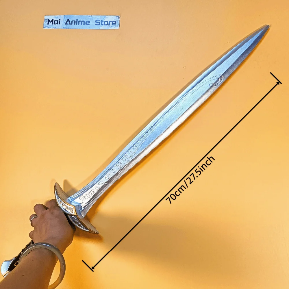 27.5인치 링 카타나 진짜 ABS 카타나 오리지널 사무라이 검 애니메이션 코스프레 소품 닌자 나이프 블레이드 중세 검 무딘 장난감 선물