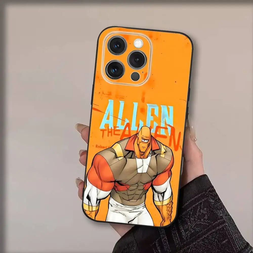 حافظة هاتف كارتون I-Invincibles لهاتف آيفون 17,16,15,14,13,12,11,Pro,Max,Plus,Air,X,XS,XR,SE,8,7,Mini,Soft Black Funda