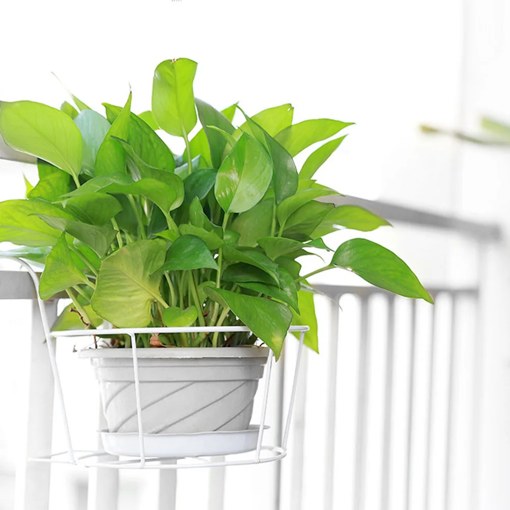 

Железный художественный держатель для цветочного горшка, металлическая подставка для растений, съемная круглая полка для декора сада на балконе, белая стойка для цветов, горшок для хранения