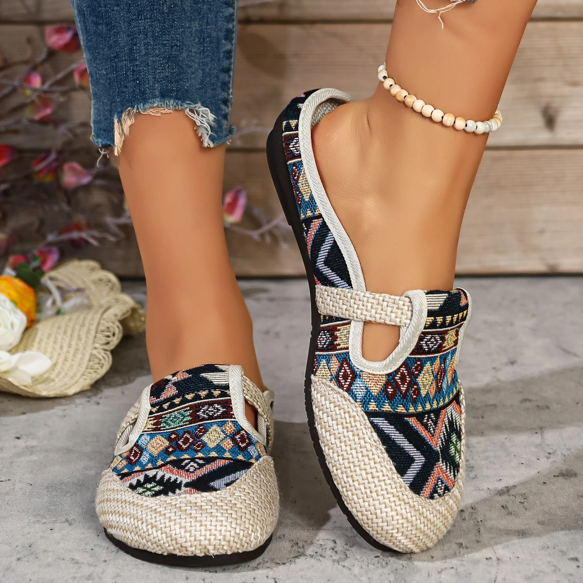 Women Ethnic Style Slippers Fa - Ethnic Fashion Walk 评论和价格