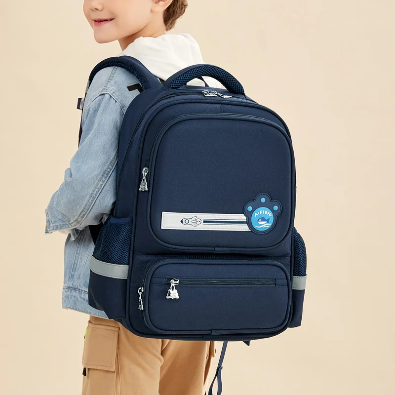 Spine-Protecting Backpack for Kids,School Bag for Boys Girls, Ergonomic Children Bookbag with Classic Versatile,Back to School