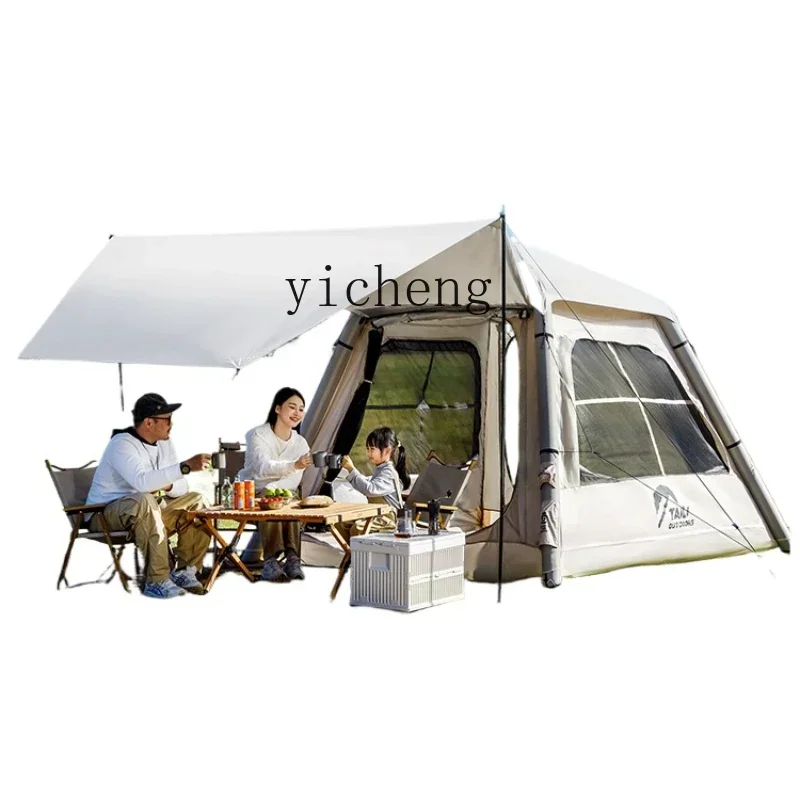 ZK outdoor automatic inflatable tent canopy two-in-one picnic camping full set of equipment camping overnight big tent