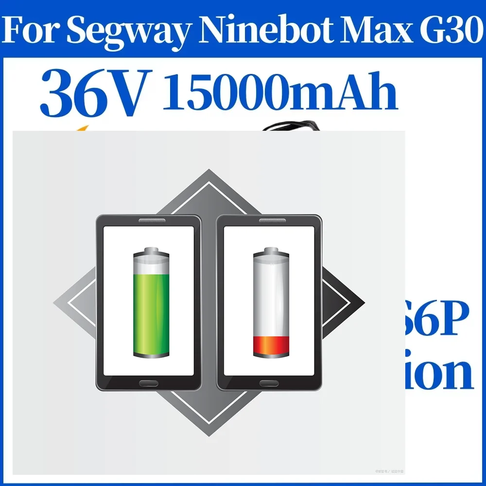 

36V 15000mAh 10S6P Lithium 18650 Rechargeable Battery For Segway Ninebot MAX G30 Electric Scooter Special Battery
