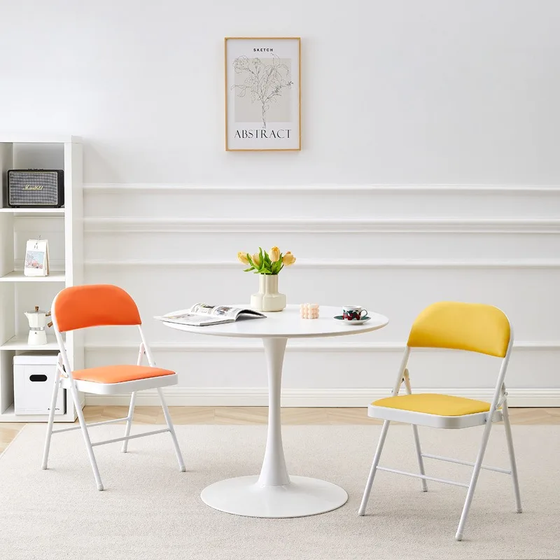 

Folding Chair Home Back Chair Simple Training Conference Chair Dormitory Portable Event Rental Leisure Office Chair