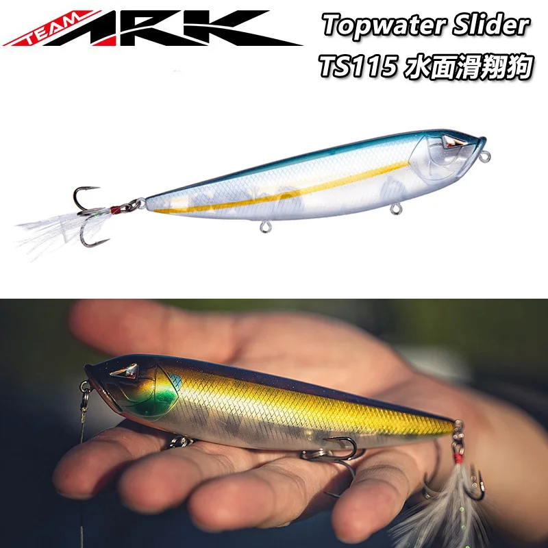 American ARK Hard Bait Topwater Slider TS115 Surface Pencil Luya Gliding Zigzag Dog 19.4 Grams